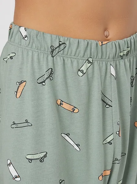 Изображение товара Пижама детская Mark Formelle 563334 (р.98-52-48, зеленый лед/скейты на зеленом)