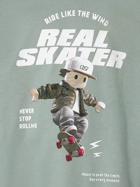 Изображение товара Пижама детская Mark Formelle 563334 (р.98-52-48, зеленый лед/скейты на зеленом)