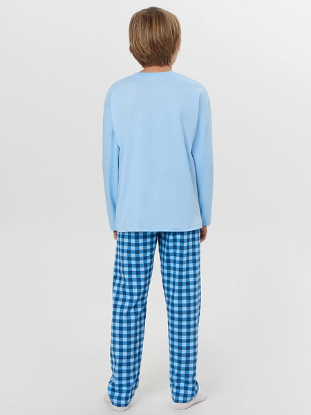 Изображение товара Пижама детская Mark Formelle 563334 (р.164-84-72, небо/сине-голубая клетка)