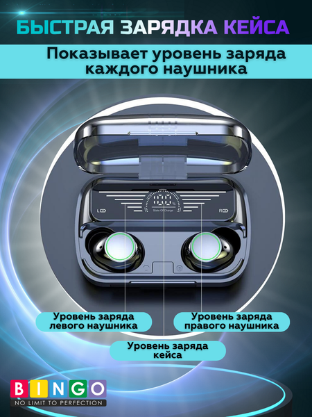 Изображение товара Беспроводные наушники Bingo BQ10 (черный)