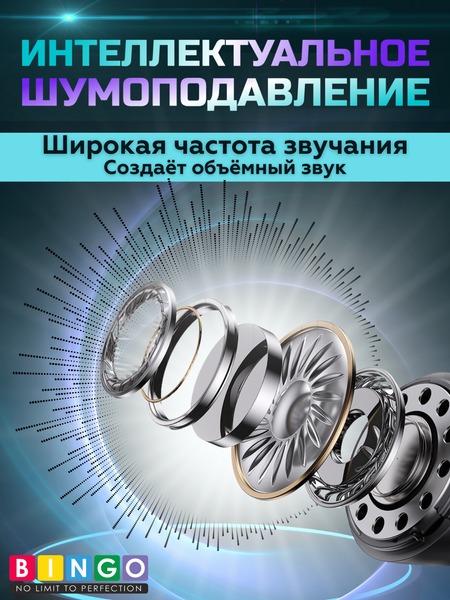 Изображение товара Беспроводные наушники Bingo K50 (черный)