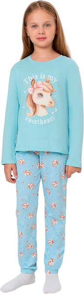 Изображение товара Пижама детская Mark Formelle 567740 (р.152-76, голубой/милые коники на голубом)