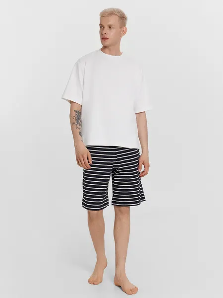 Изображение товара Шорты домашние Mark Formelle 531032 (р.82-170/176, белая полоска на неви)