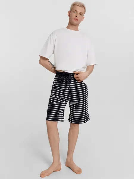 Изображение товара Шорты домашние Mark Formelle 531032 (р.82-170/176, белая полоска на неви)