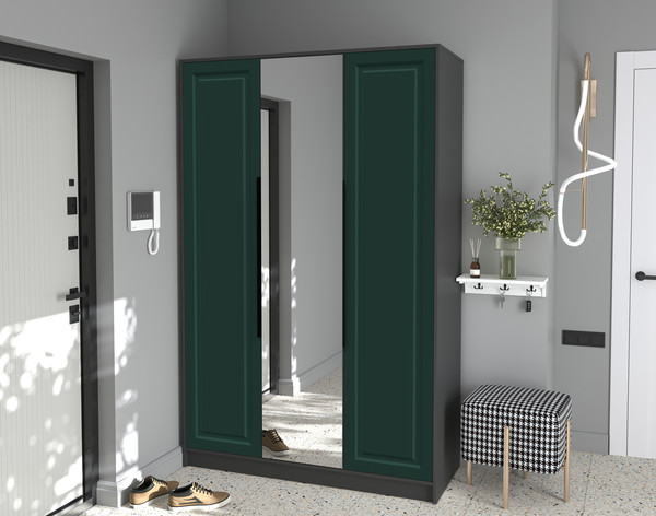 Изображение товара Шкаф Интерлиния Концепт КТ-Ш3з Деко (антрацит/изумруд)