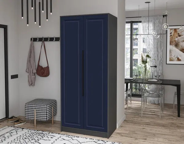 Изображение товара Шкаф Interline  Концепт КТ-Ш2 Деко (антрацит/индиго)