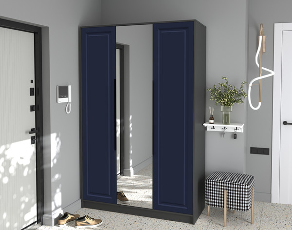 Изображение товара Шкаф Интерлиния Концепт КТ-Ш3з Деко (антрацит/индиго)