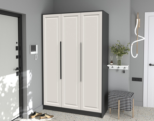 Изображение товара Шкаф Интерлиния Концепт КТ-Ш3 Деко (антрацит/кашемир)