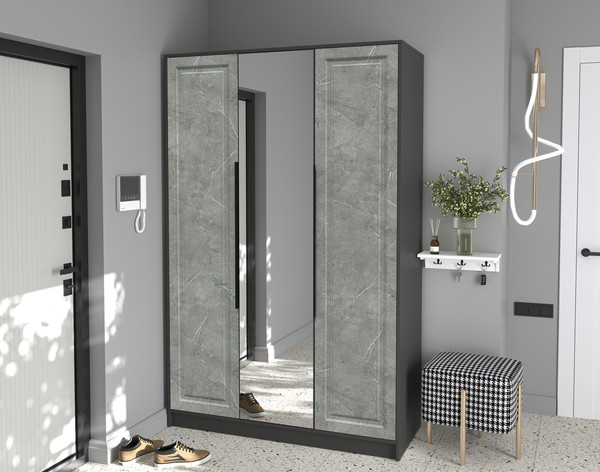 Изображение товара Шкаф Интерлиния Концепт КТ-Ш3з Деко (антрацит/керамика)