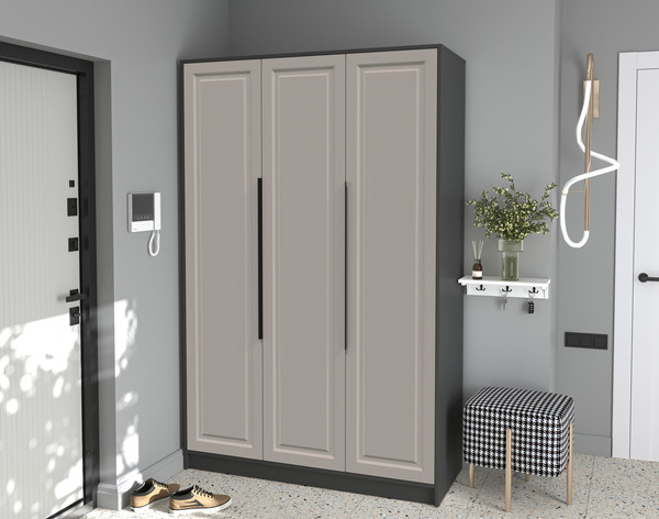 Изображение товара Шкаф Интерлиния Концепт КТ-Ш3 Деко (антрацит/луна)