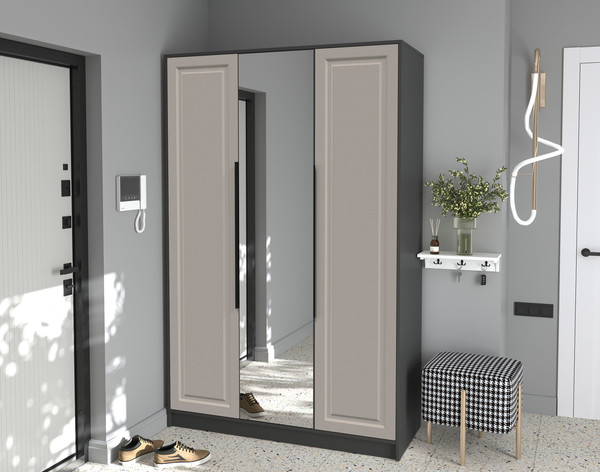 Изображение товара Шкаф Интерлиния Концепт КТ-Ш3з Деко (антрацит/луна)