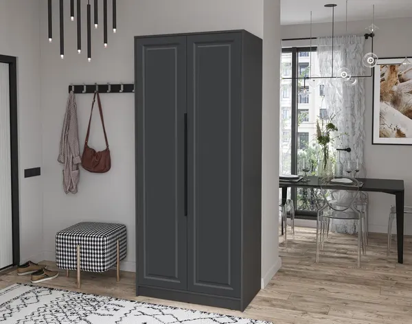 Изображение товара Шкаф Interline Концепт КТ-Ш2 Деко (антрацит/пепел)