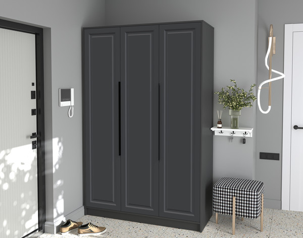 Изображение товара Шкаф Интерлиния Концепт КТ-Ш3 Деко (антрацит/пепел)