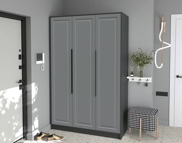 Изображение товара Шкаф Интерлиния Концепт КТ-Ш3 Деко (антрацит/серый)