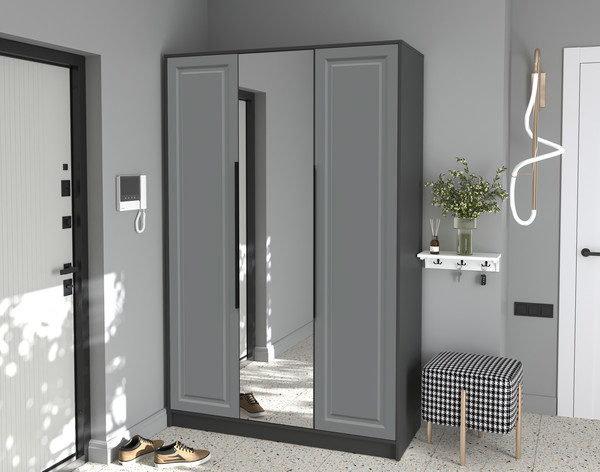 Изображение товара Шкаф Интерлиния Концепт КТ-Ш3з Деко (антрацит/серый)