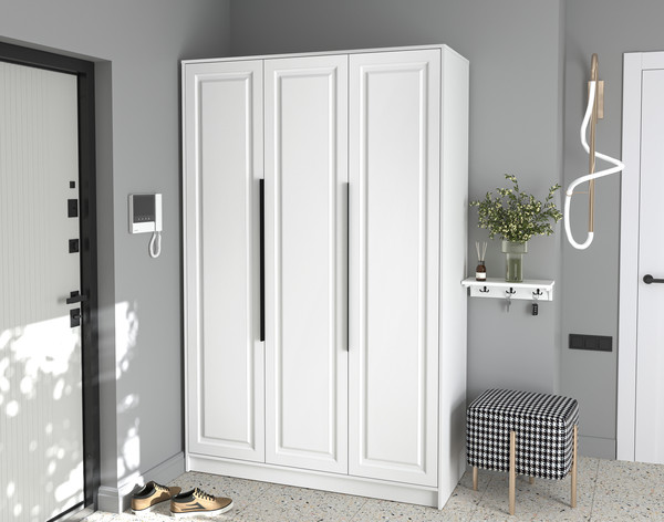 Изображение товара Шкаф Интерлиния  Концепт КТ-Ш3 Деко (белый платинум/белый)