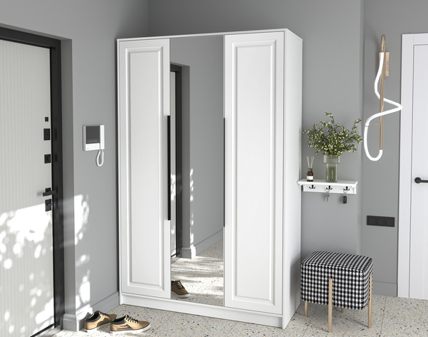 Изображение товара Шкаф Интерлиния  Концепт КТ-Ш3з Деко (белый платинум/белый)