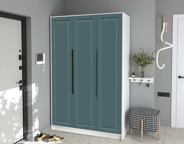 Изображение товара Шкаф Интерлиния  Концепт КТ-Ш3 Деко (белый платинум/верде)