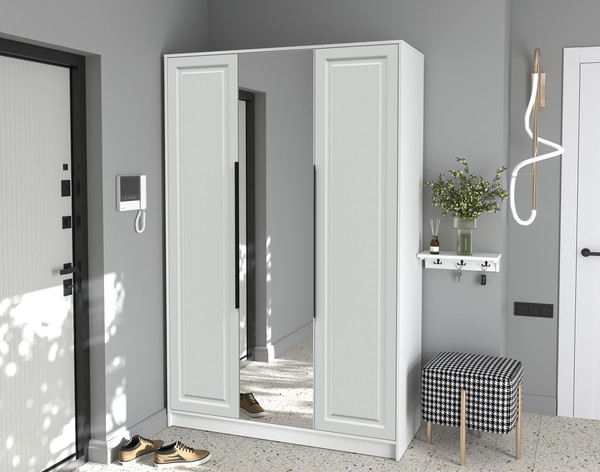 Изображение товара Шкаф Интерлиния  Концепт КТ-Ш3з Деко (белый платинум/грей)