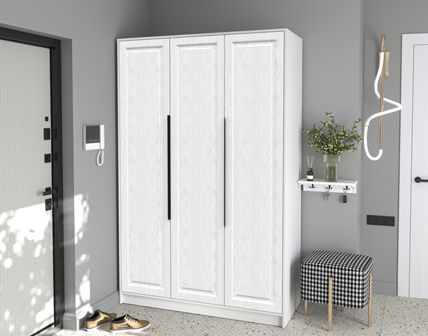 Изображение товара Шкаф Интерлиния Концепт КТ-Ш3 Деко (белый платинум/дуб полярный)