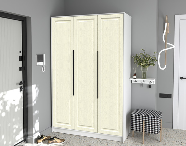 Изображение товара Шкаф Интерлиния Концепт КТ-Ш3 Деко  (белый платинум/дуб снежный)