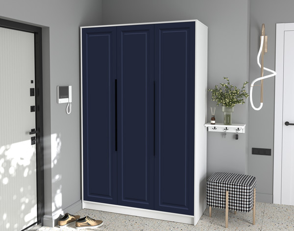 Изображение товара Шкаф Интерлиния Концепт КТ-Ш3 Деко (белый платинум/индиго)