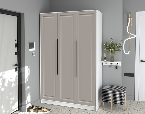 Изображение товара Шкаф Интерлиния Концепт КТ-Ш3 Деко (белый платинум/луна)