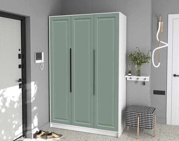 Изображение товара Шкаф Интерлиния Концепт КТ-Ш3 Деко (белый платинум/мята)