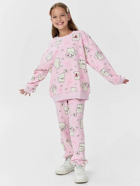 Изображение товара Штаны детские Mark Formelle 187834 (р.140-68, котики на розовом)