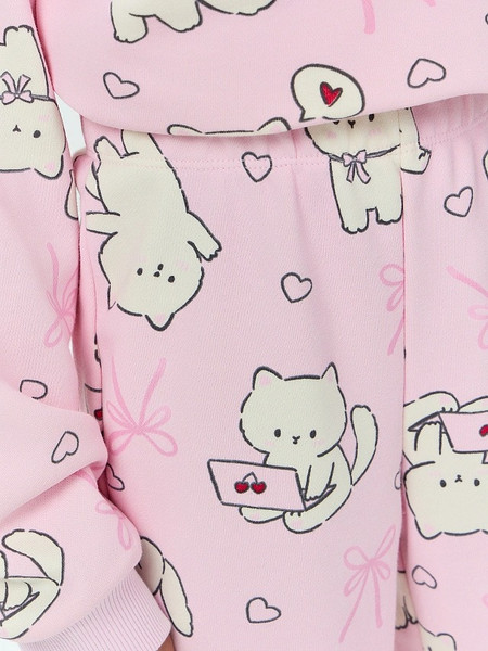Изображение товара Штаны детские Mark Formelle 187834 (р.140-68, котики на розовом)