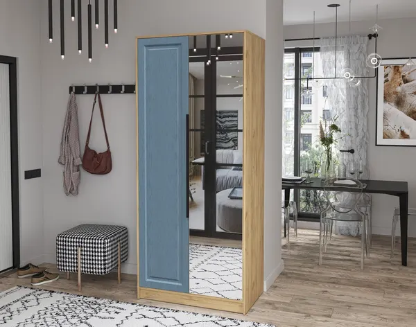 Изображение товара Шкаф Interline Концепт КТ-Ш2з Деко (дуб золотой/дуб лазурный)