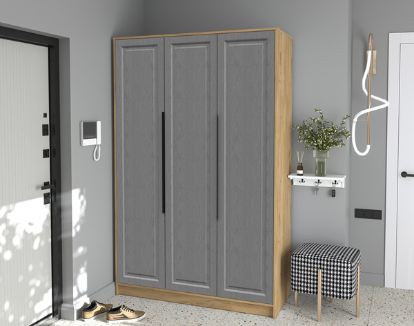 Изображение товара Шкаф Интерлиния  Концепт КТ-Ш3 Деко (дуб золотой/дуб серый)