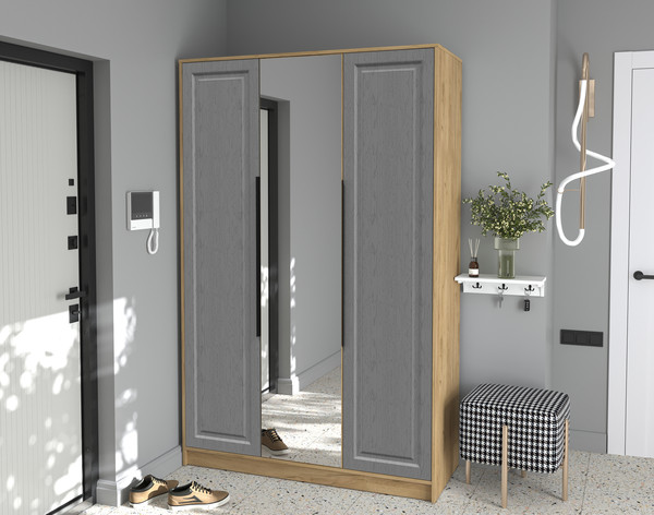 Изображение товара Шкаф Интерлиния Концепт КТ-Ш3з Деко (дуб золотой/дуб серый)