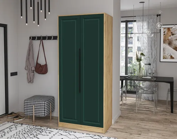 Изображение товара Шкаф Interline Концепт КТ-Ш2 Деко (дуб золотой/изумруд)