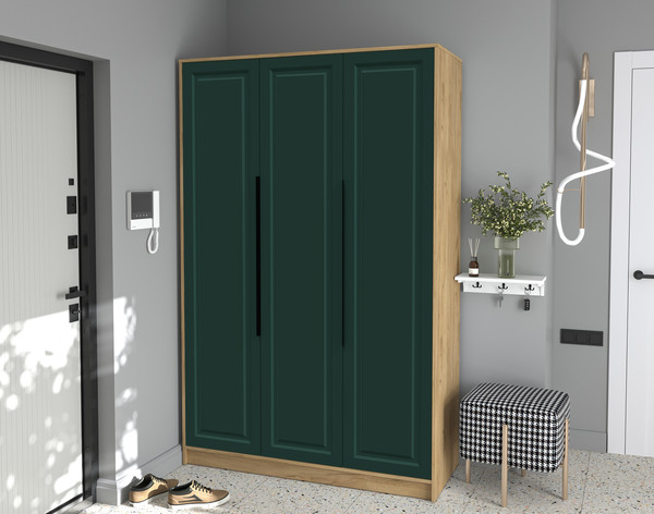 Изображение товара Шкаф Интерлиния Концепт КТ-Ш3 Деко (дуб золотой/изумруд)