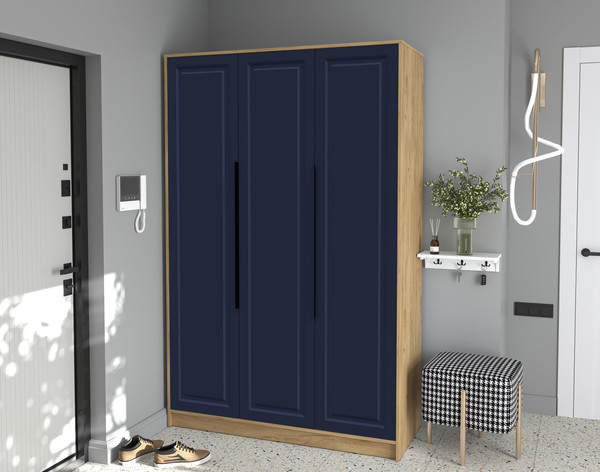 Изображение товара Шкаф Интерлиния Концепт КТ-Ш3 Деко (дуб золотой/индиго)