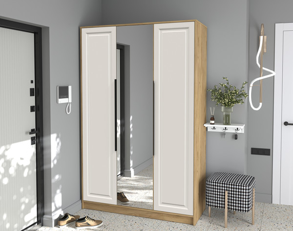 Изображение товара Шкаф Интерлиния Концепт КТ-Ш3з Деко (дуб золотой/кашемир)