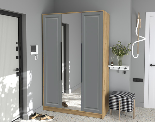 Изображение товара Шкаф Интерлиния Концепт КТ-Ш3з Деко (дуб золотой/серый)