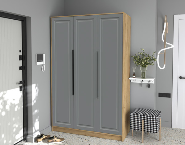 Изображение товара Шкаф Интерлиния  Концепт КТ-Ш3 Деко (дуб золотой/серый)