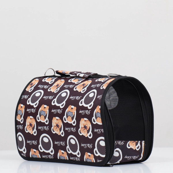 Изображение товара Сумка для животных Sima-Land Бурые медведи / 7984405 (р.S, коричневый)