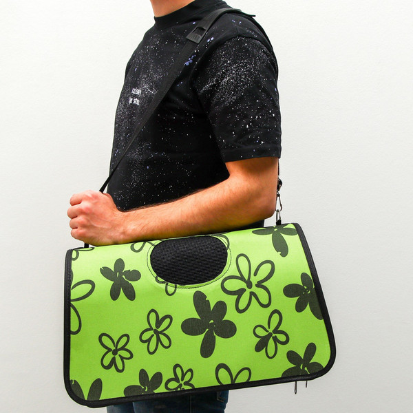 Изображение товара Сумка для животных Sima-Land Цветы / 1523621 (р.М)