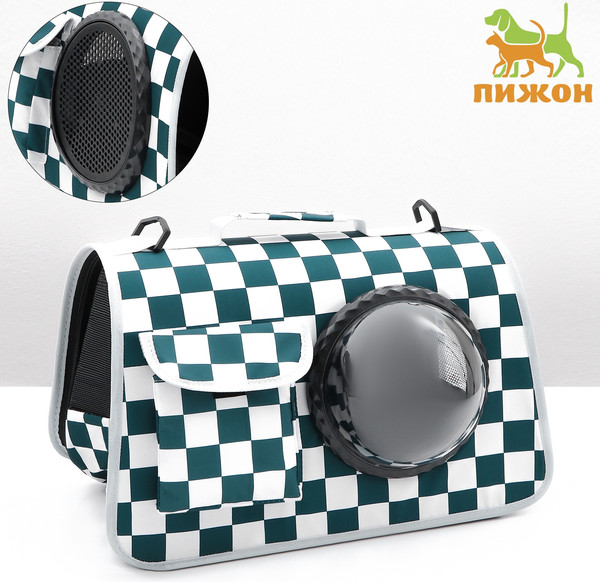 Изображение товара Сумка для животных Sima-Land 10093156 (белый/зеленый)