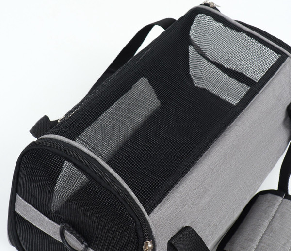 Изображение товара Сумка для животных Sima-Land Сетчатая / 9889773 (серый)