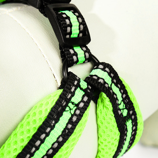 Изображение товара Шлея с поводком Sima-Land Светоотражающий / 7149049 (желтый)