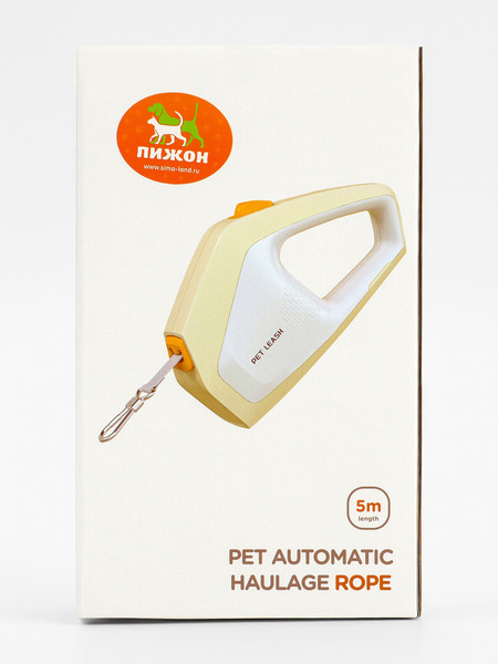 Изображение товара Поводок-рулетка Sima-Land 10895316 (3м, белый/зеленый)