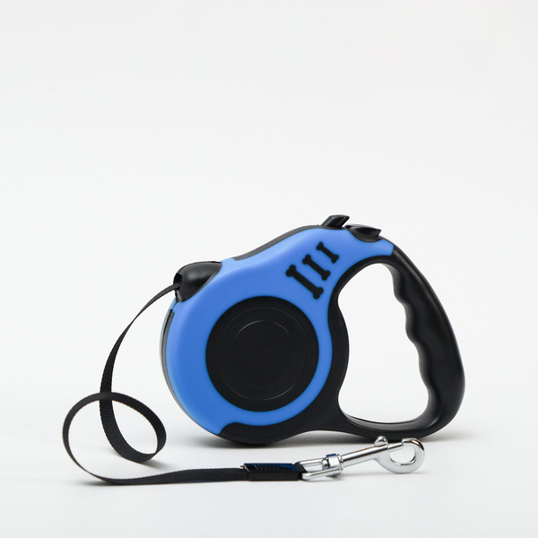 Изображение товара Поводок-рулетка Sima-Land Зарница / 7149043 (черный/синий)