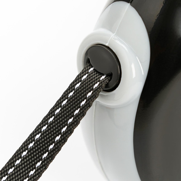 Изображение товара Поводок-рулетка Sima-Land Молния / 2896920 (5м, черный/белый)