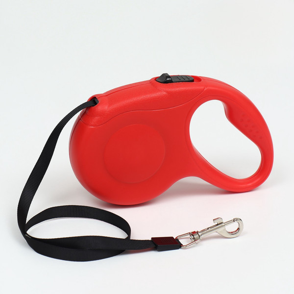 Изображение товара Поводок-рулетка Sima-Land Моноцвет / 9413687 (5м, красный)