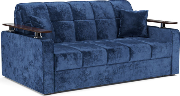 Изображение товара Диван Mebel-Ars Аккордеон Бакли НПБ 140x200 (велюр синий Plush OWV-21)