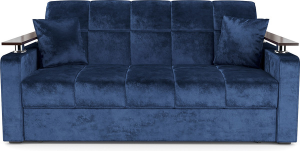 Изображение товара Диван Mebel-Ars Аккордеон Бакли НПБ 140x200 (велюр синий Plush OWV-21)